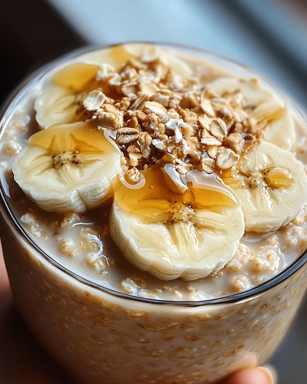 Bananen-Erdnussbutter Overnight Oats