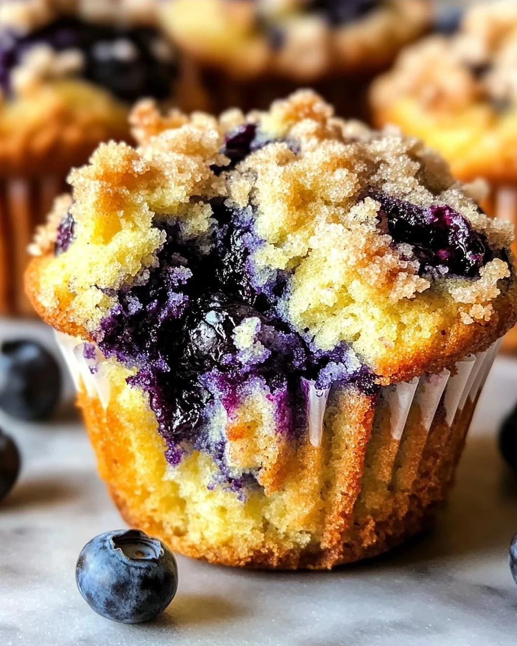 Beste Blaubeer-Streusel-Muffins ever - Jumbo Blueberry-Muffins