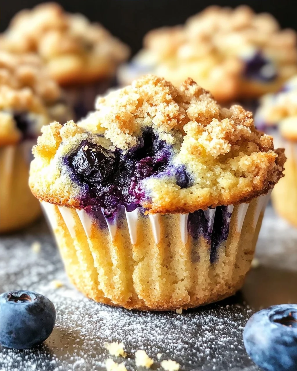 Beste Blaubeer-Streusel-Muffins ever - Jumbo Blueberry-Muffins