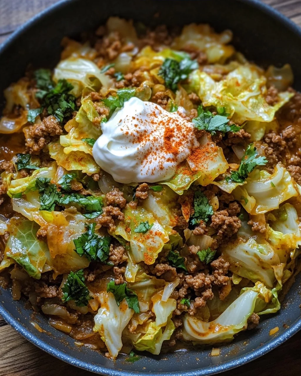 Bombastische Spitzkohl-Hackfleisch-Pfanne