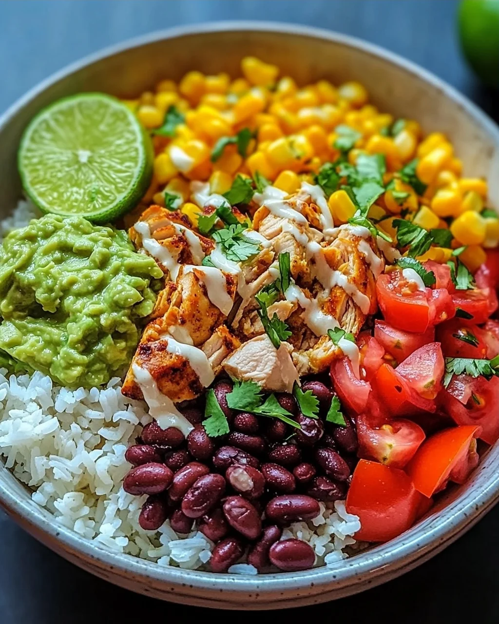 Bunte Burrito-Bowl