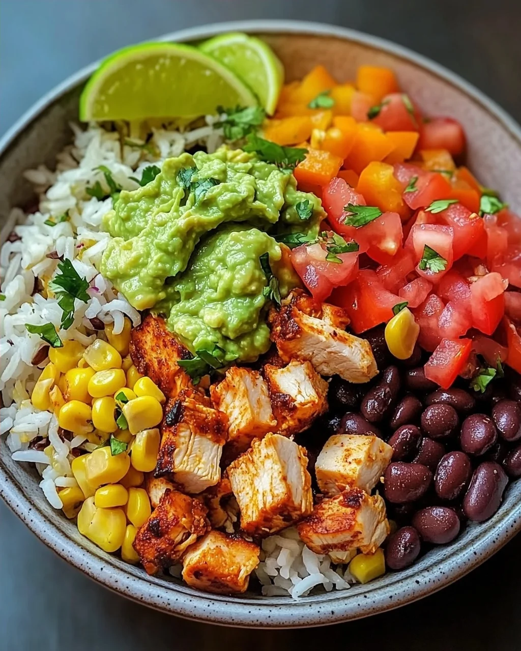 Bunte Burrito-Bowl
