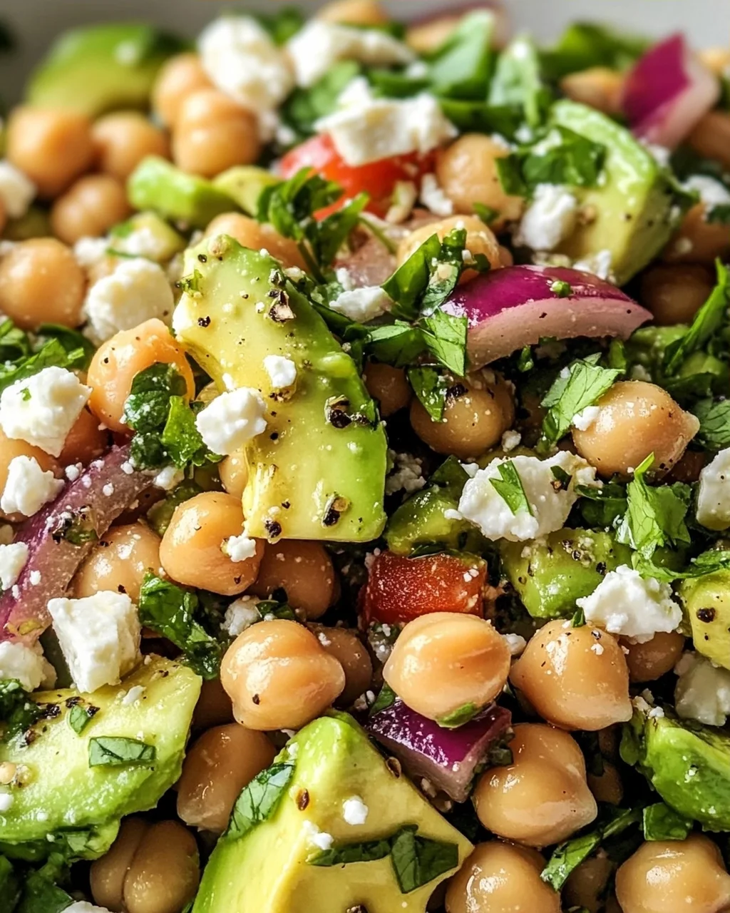 Chickpea Feta Avocado Salad – Quick & Delicious!