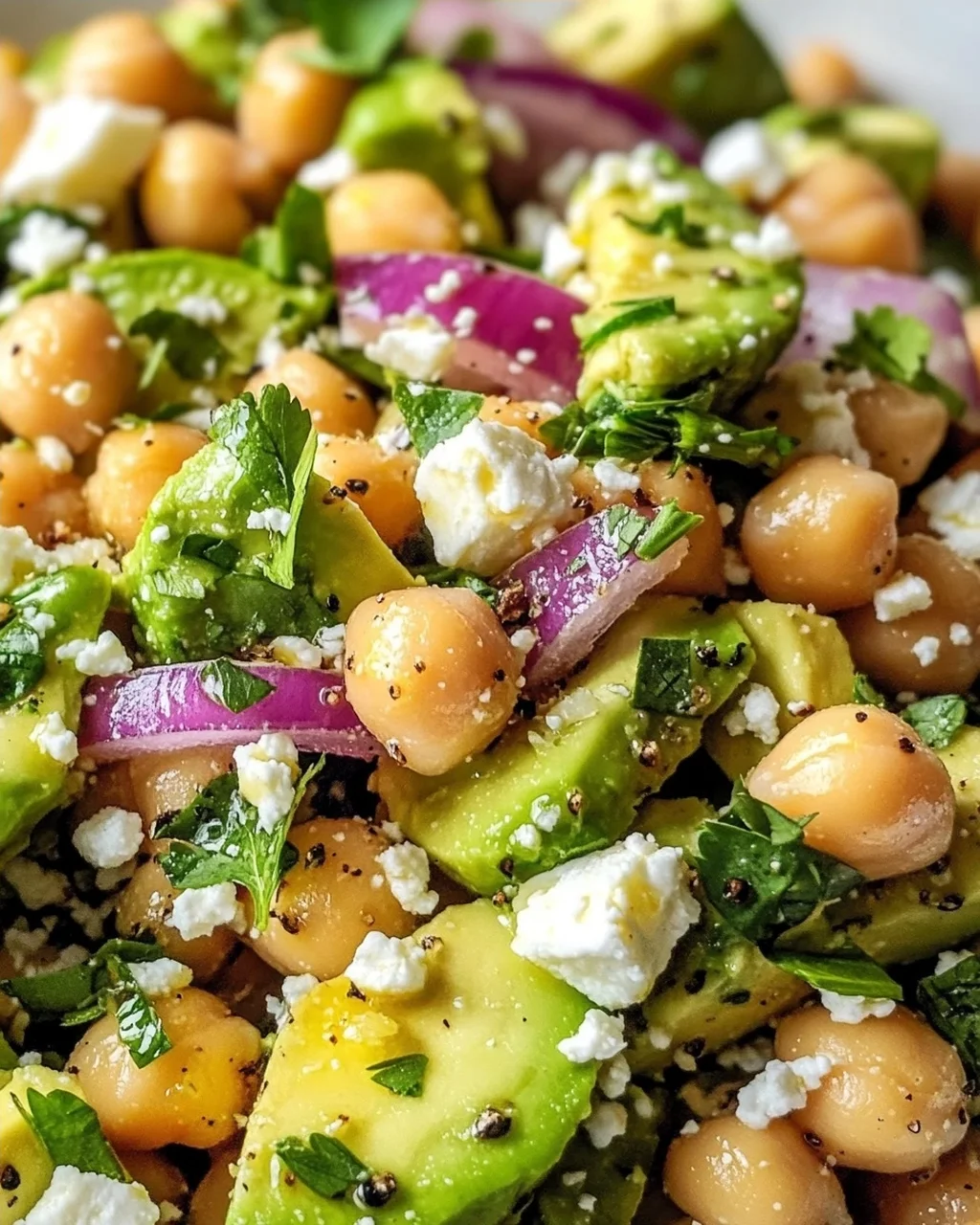 Chickpea Feta Avocado Salad – Quick & Delicious!