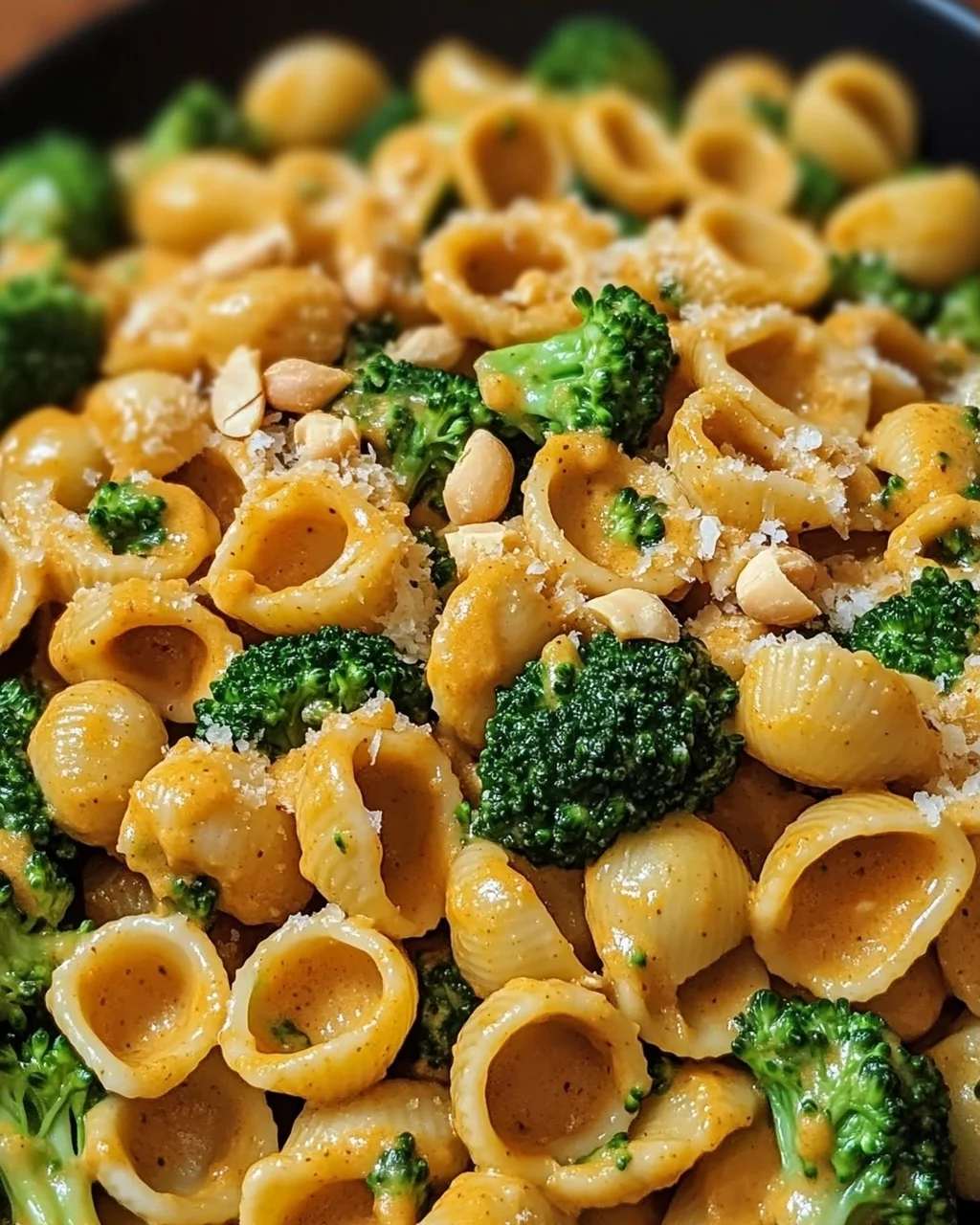 Cremige Erdnuss Brokkoli Orecchiette Pasta