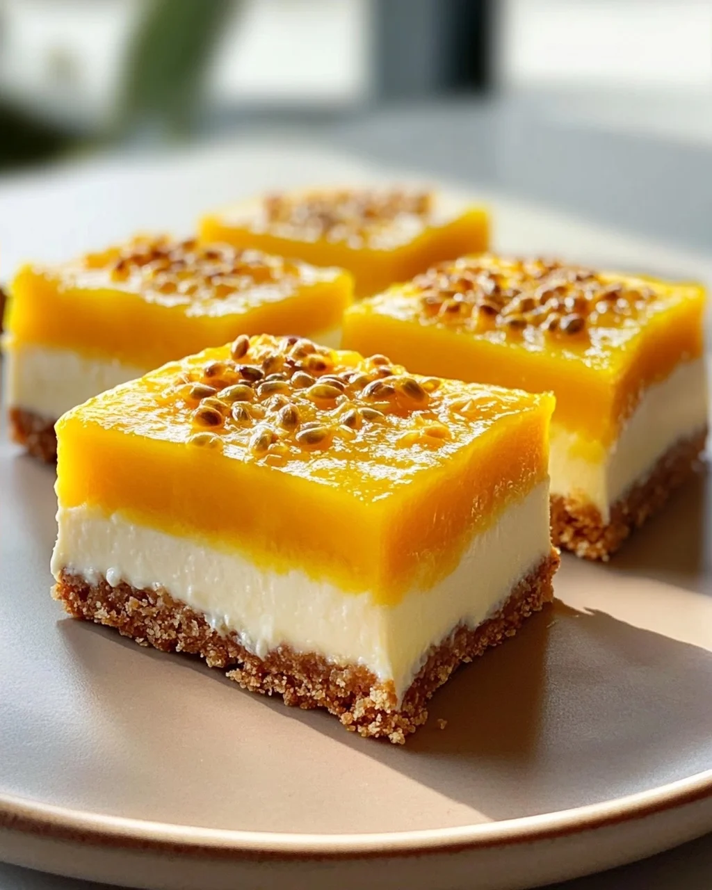 Cremige Mango-Passionsfrucht-Riegel: Tropischer Genuss!