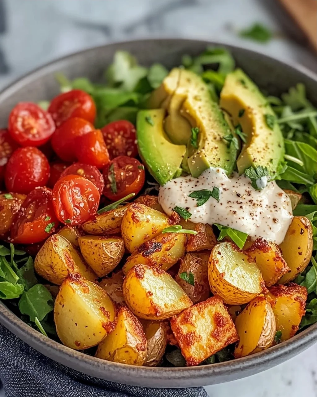 Crispy Oven Potato Salad Bowl – Quick & Delicious!