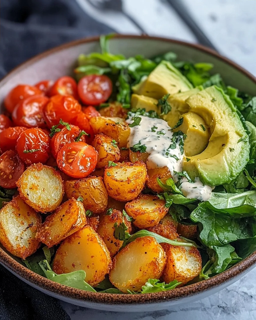 Crispy Oven Potato Salad Bowl – Quick & Delicious!