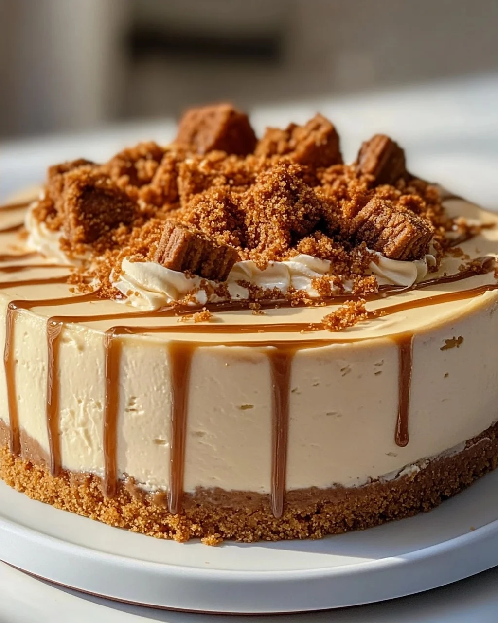 Einfacher Biscoff Cheesecake: Cremig-leckerer Genuss ohne Backen!
