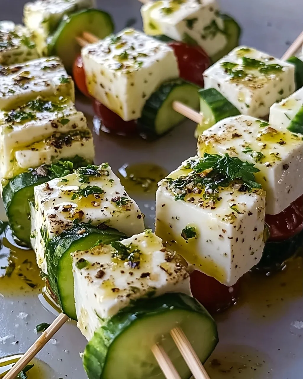 Feta Spieße mit Gurke: Erfrischendes Rezept für den Sommer!