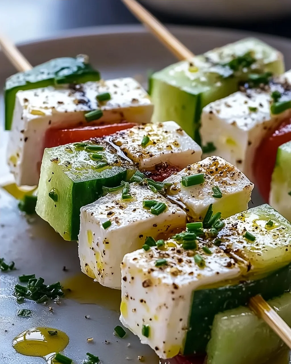Feta Spieße mit Gurke: Erfrischendes Rezept für den Sommer!