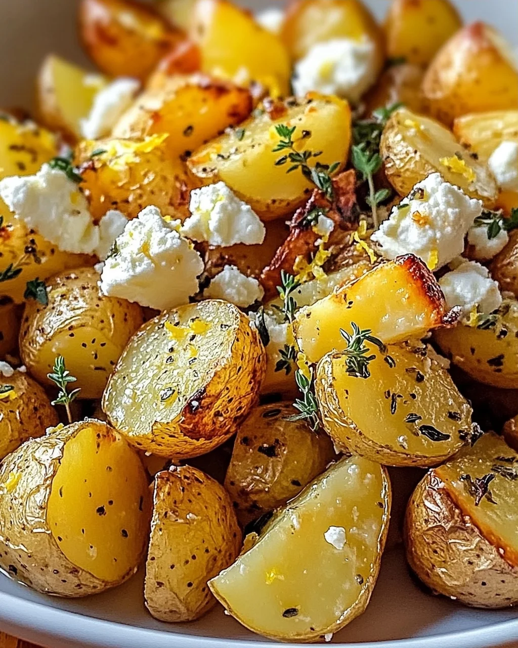 Gebratene Feta-Kartoffeln mit Zitrone: Ein Genuss!