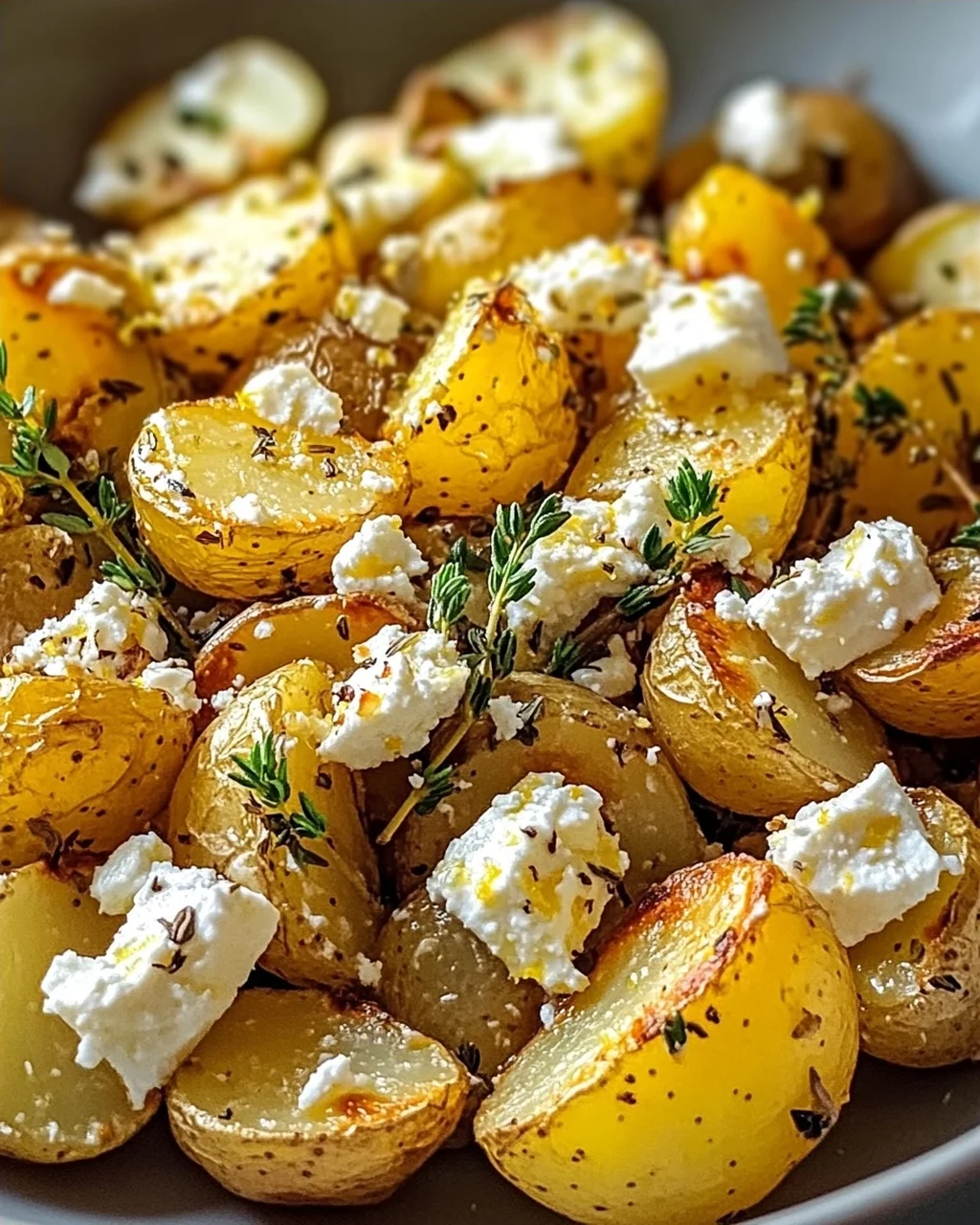 Gebratene Feta-Kartoffeln mit Zitrone: Ein Genuss!
