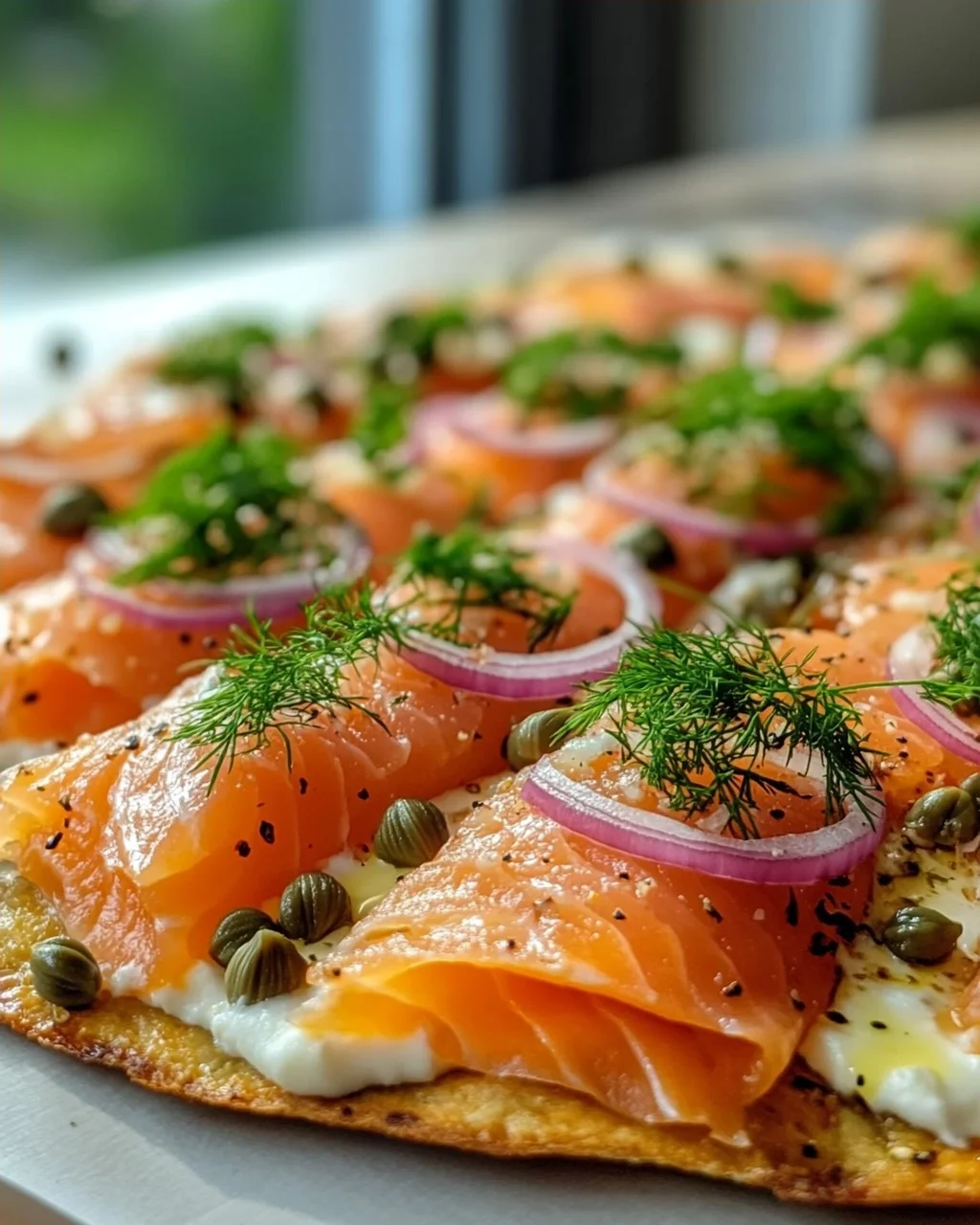 Geräucherter Lachs Frühstücks-Flatbread – Perfekt für den Start!