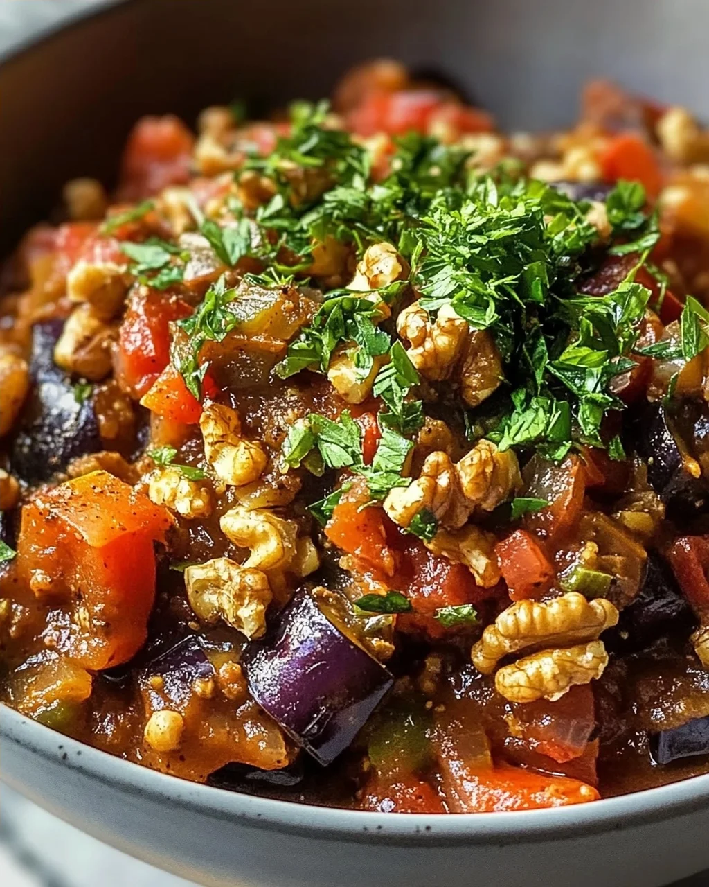 Gewürzter Auberginen-Walnuss-Eintopf: Ultimatives Rezept!