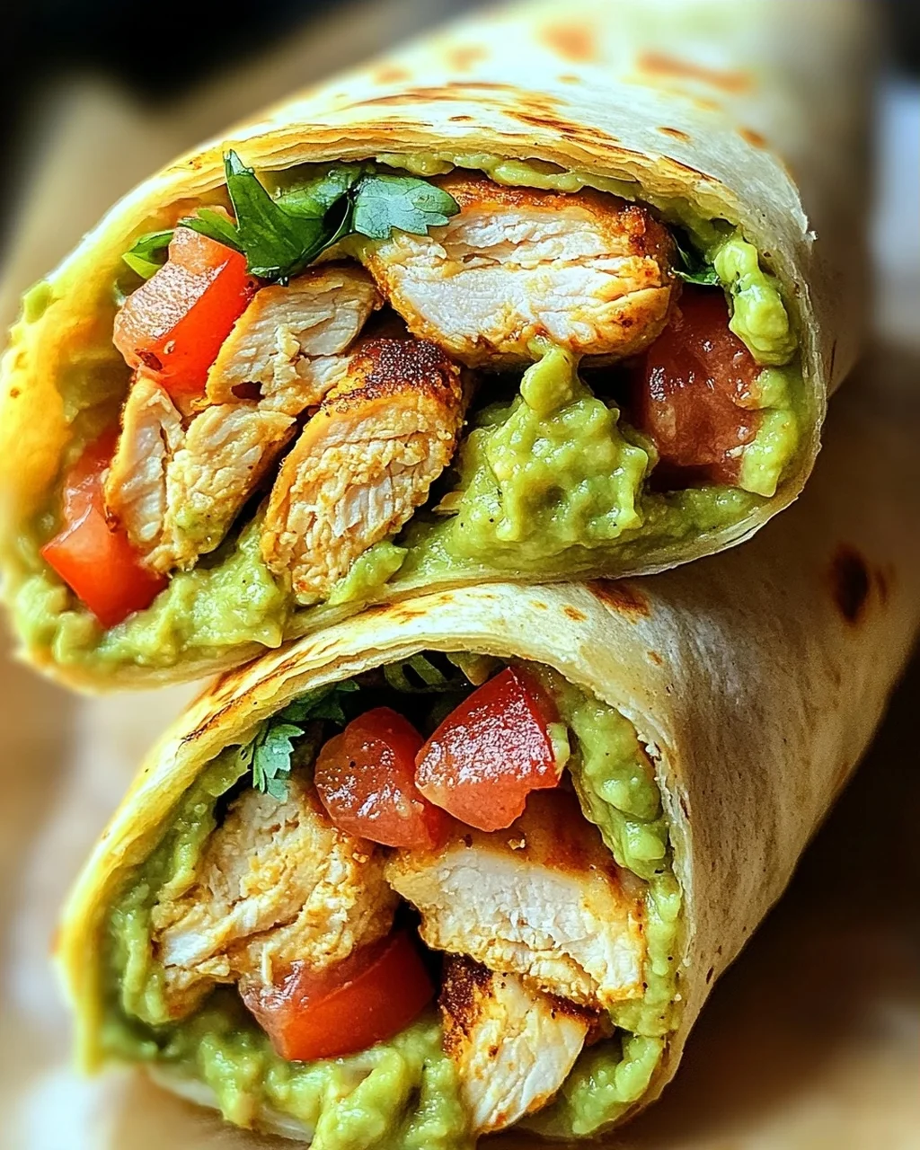Guacamole Chicken Wraps