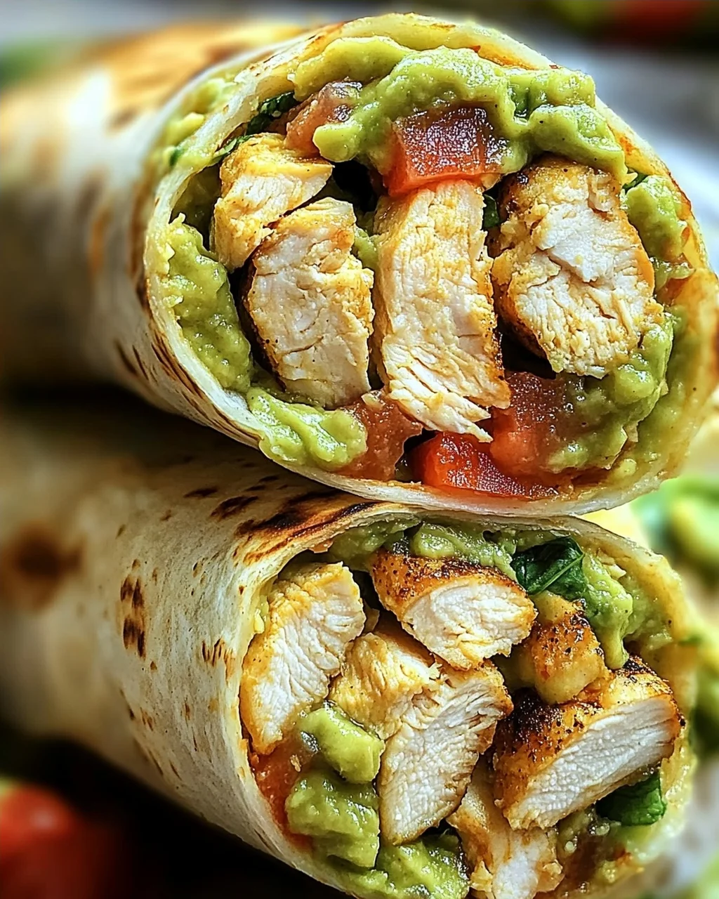 Guacamole Chicken Wraps