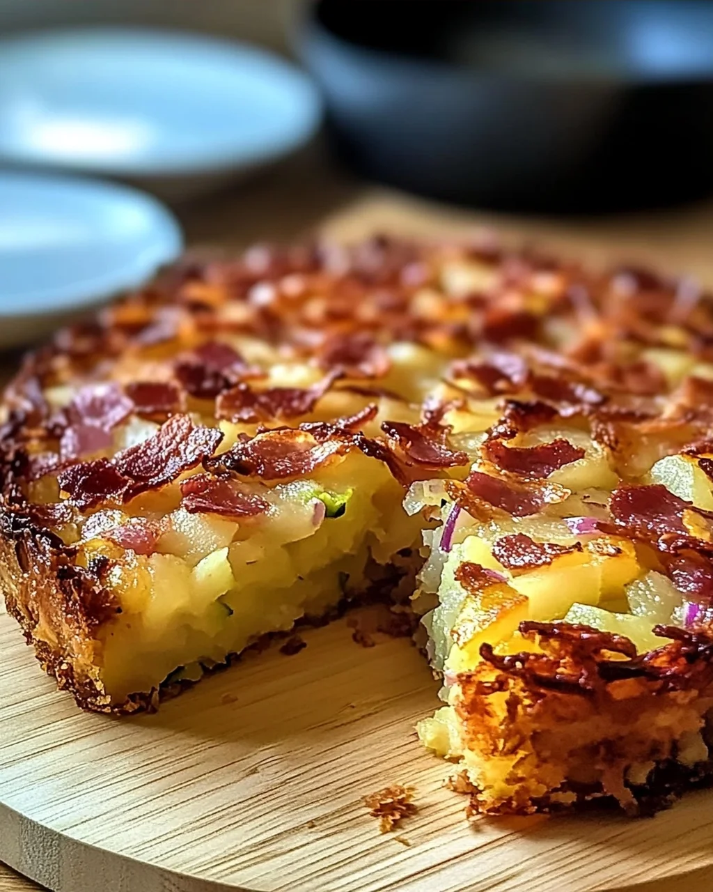 Herzhafter deutscher Kartoffelkuchen für jeden Anlass