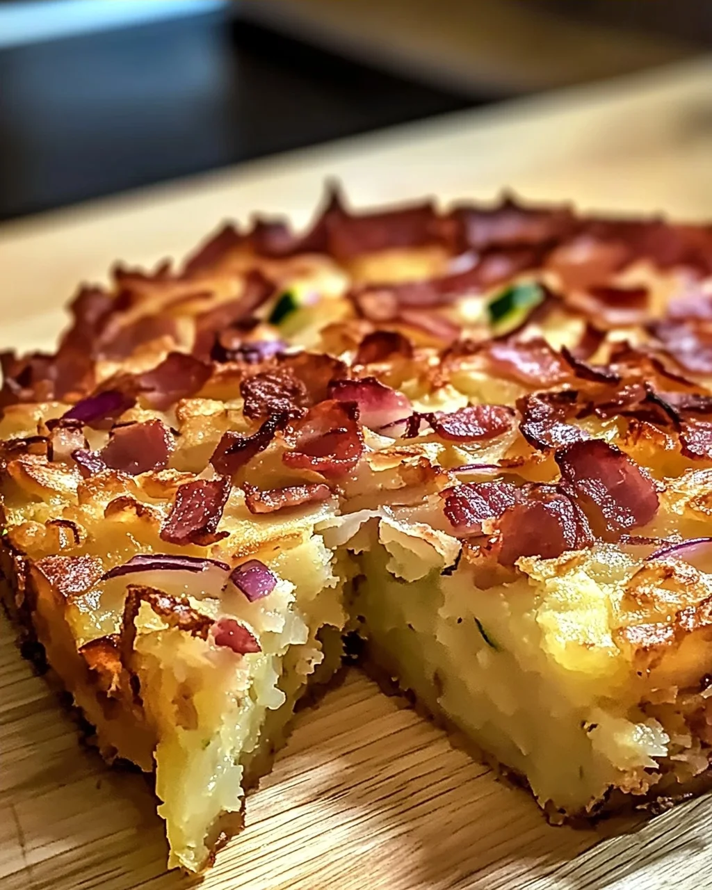 Herzhafter deutscher Kartoffelkuchen für jeden Anlass