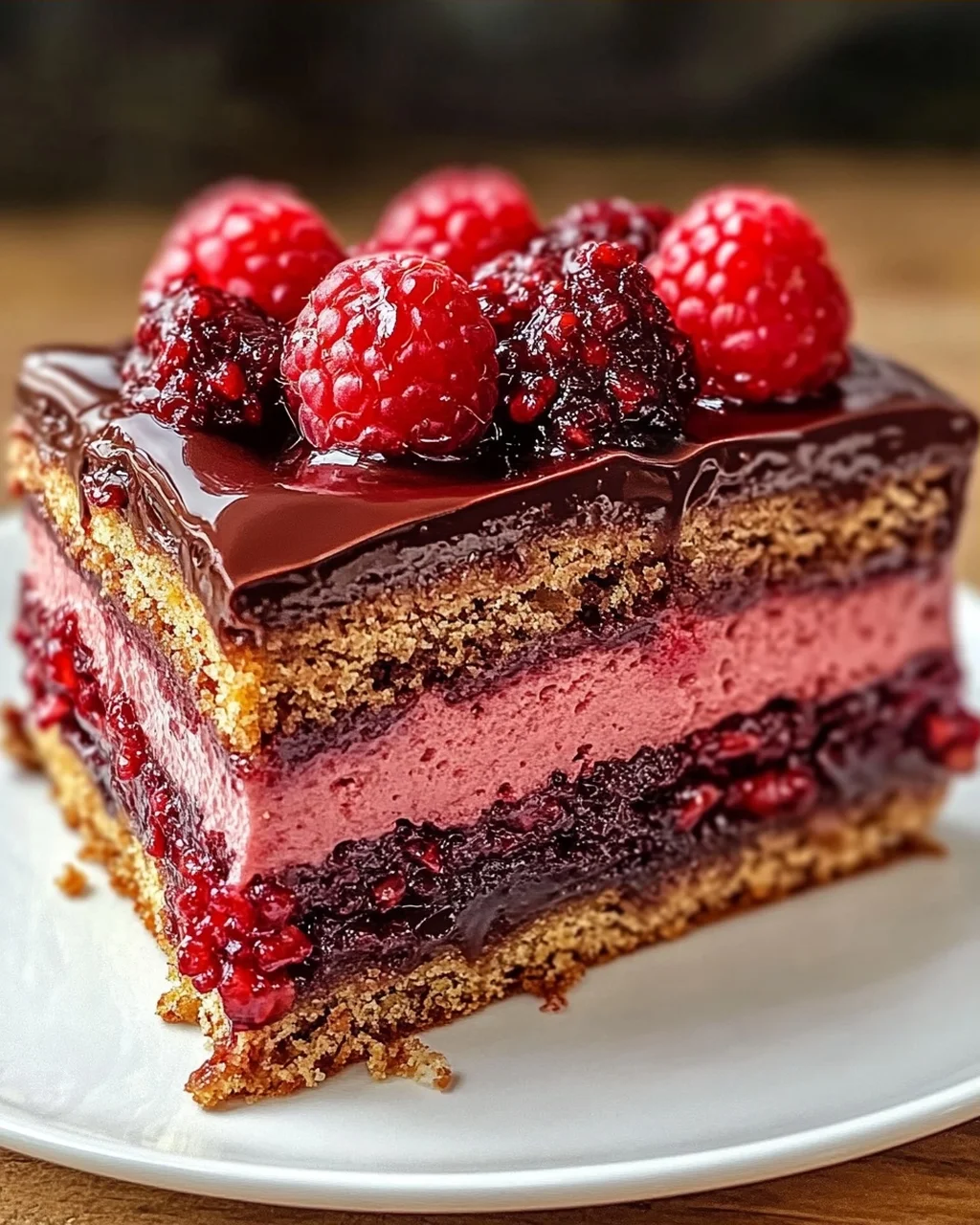Himbeerkuchen mit Schokopudding