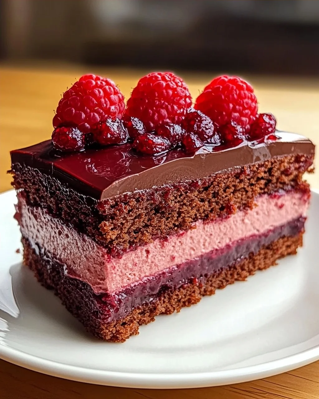 Himbeerkuchen mit Schokopudding