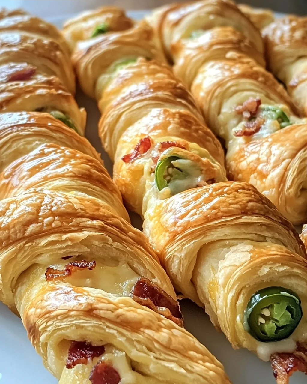 Jalapeño-Popper-Blätterteig-Drehungen für Feste