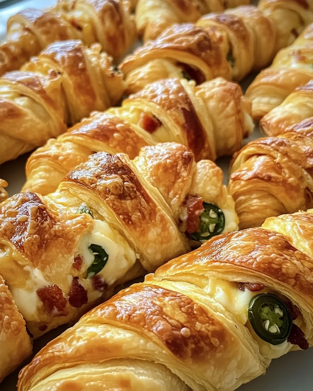 Jalapeño-Popper-Blätterteig-Drehungen für Feste