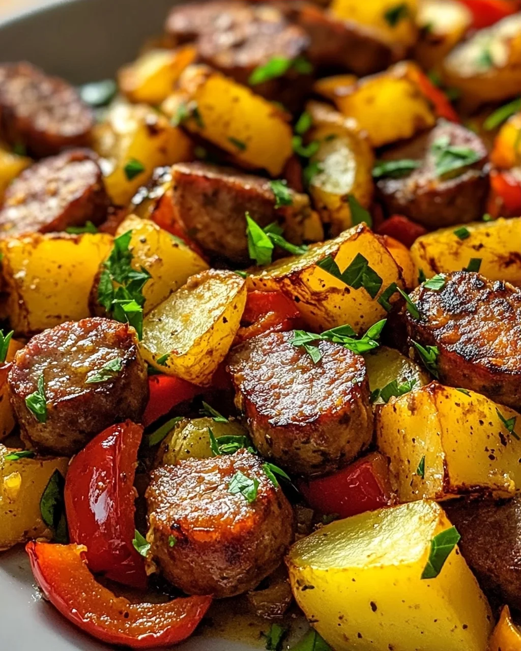 Kartoffel-Rinderwurst Blechfrühstück: Einfach & Lecker!