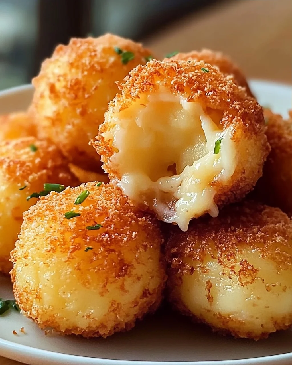 Käse-Kartoffelpüree-Bällchen aus der Heißluftfritteuse