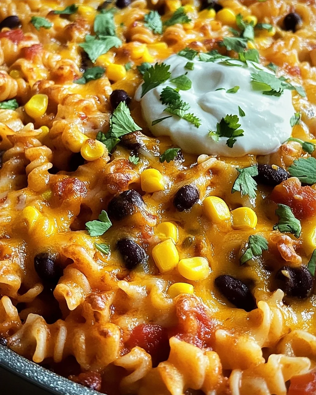Käsiger Taco Nudelauflauf