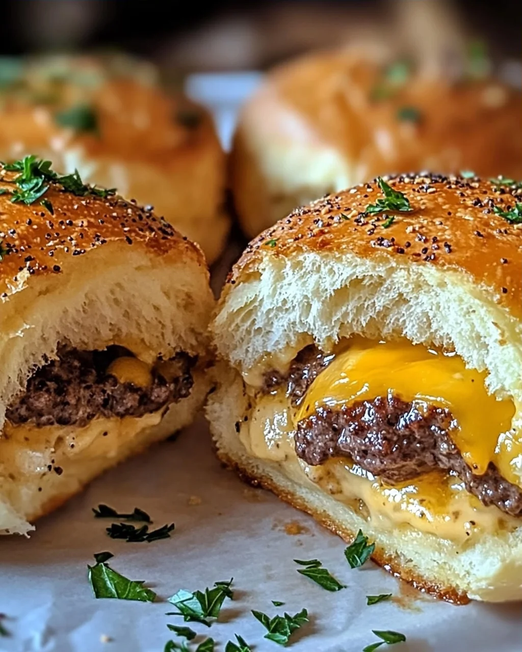Knoblauch Parmesan Cheeseburger Bomben – Ein Genuss zum Verlieben