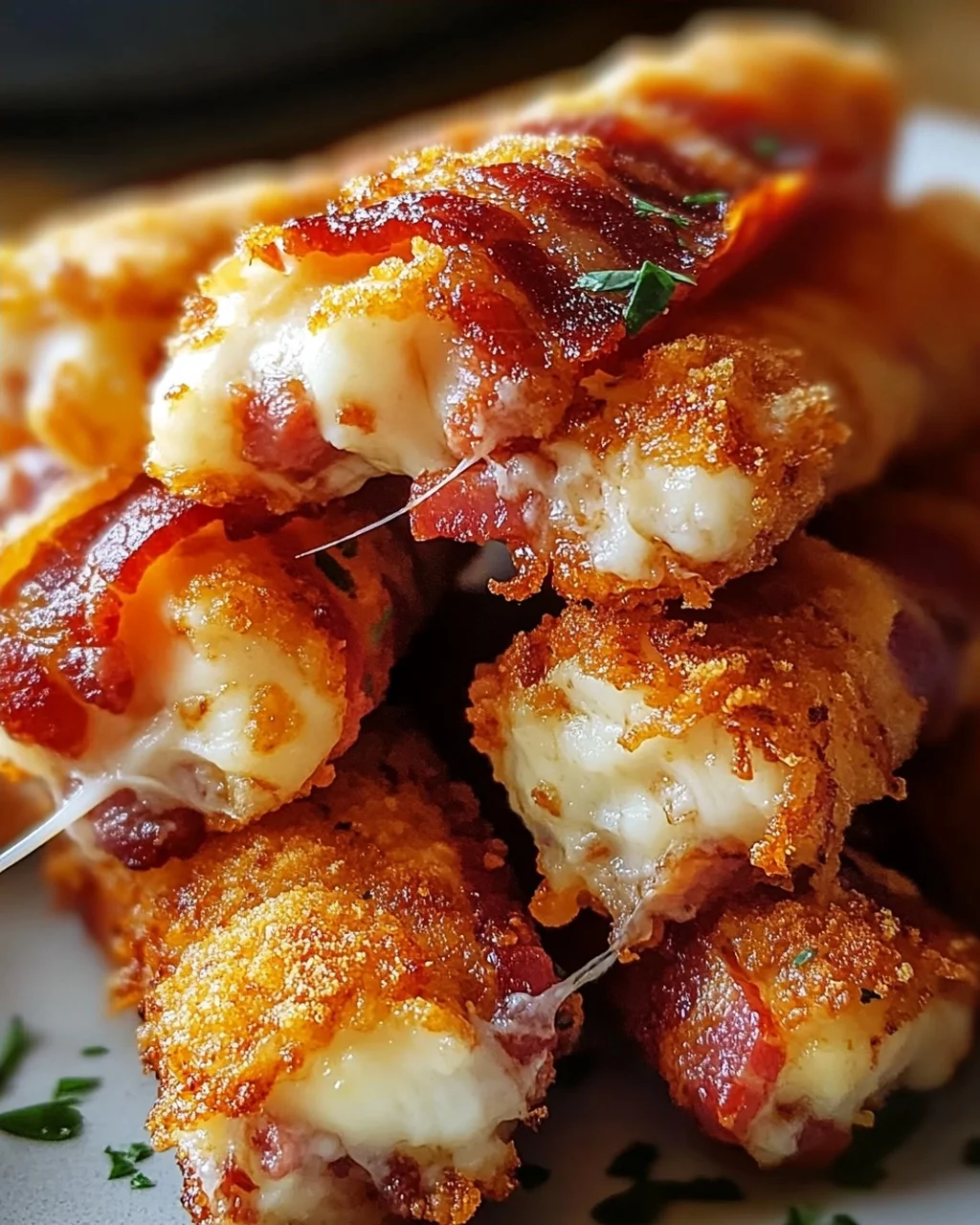 Knusprige Beef Bacon Mozzarella Sticks – Ein Genuss!