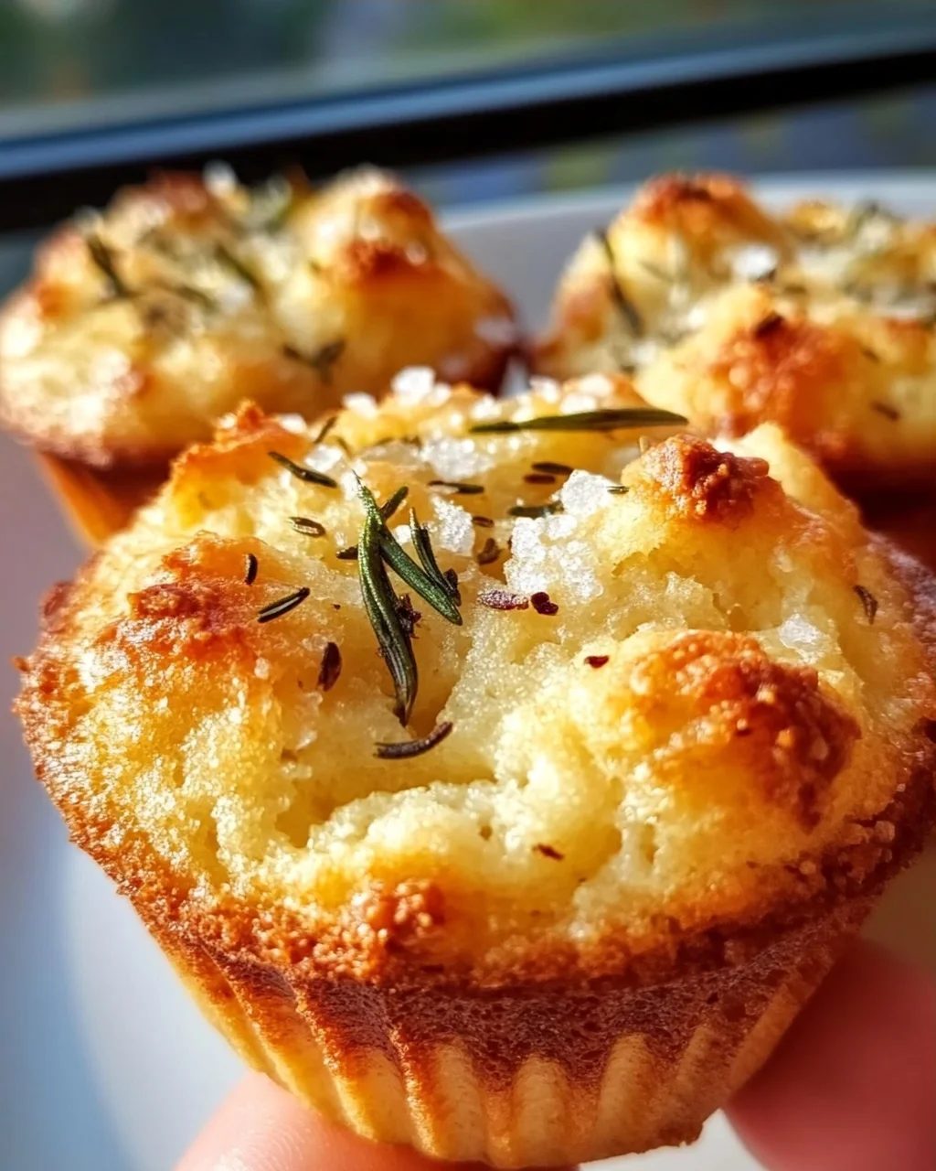 Knusprige Goldene Knoblauch-Rosmarin Focaccia Muffins