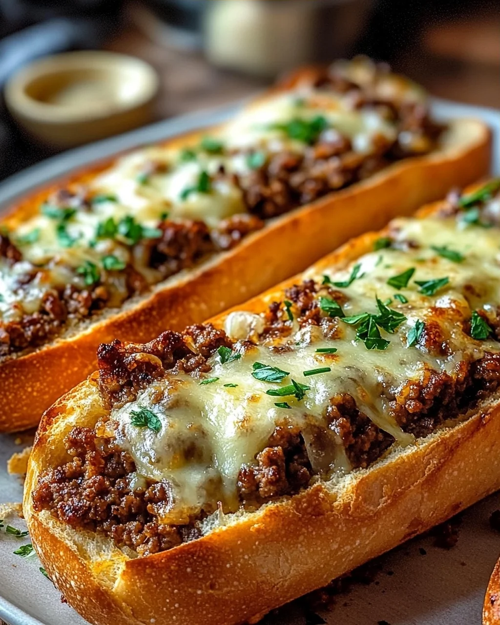 Knusprige überbackene Hackfleisch Baguettes – Nie wieder matschig!
