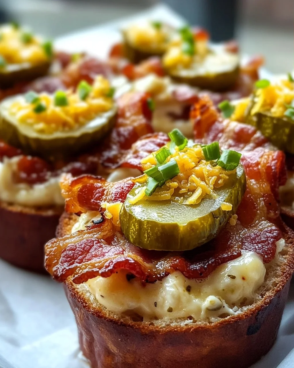 Leckere Käse-Dill-Gurken Rinderspeck-Shots – Schnell & Knusprig