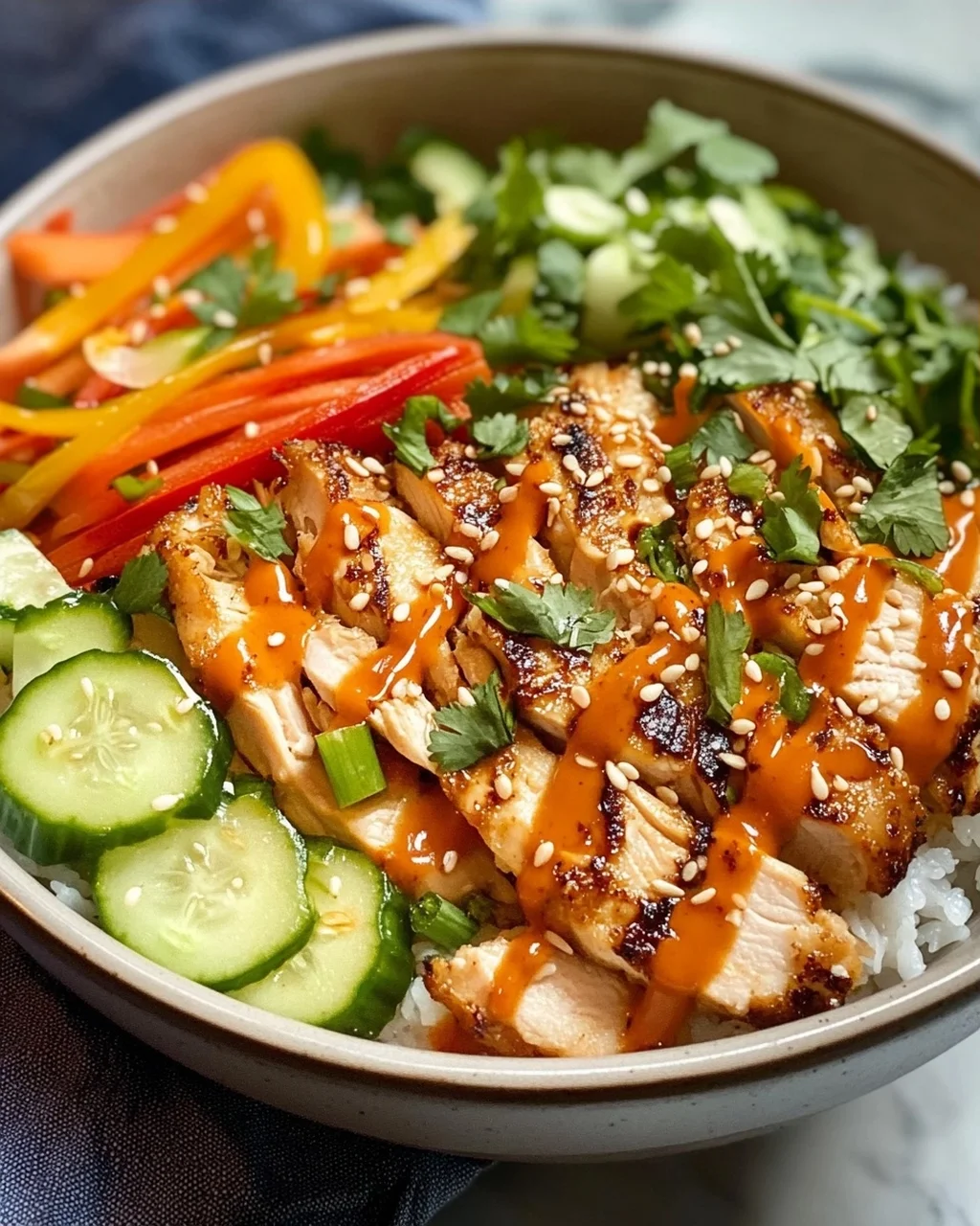 Leckeres Bang Bang Chicken Bowl Rezept für jeden Tag!