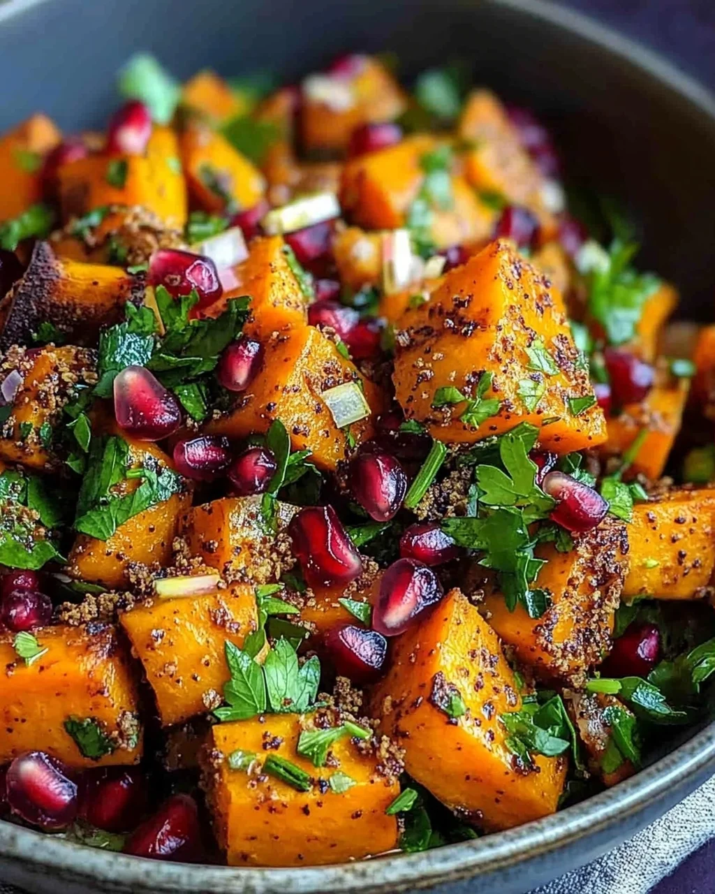 Libanesischer Gerösteter Kürbissalat: Würzig, frisch & gesund!