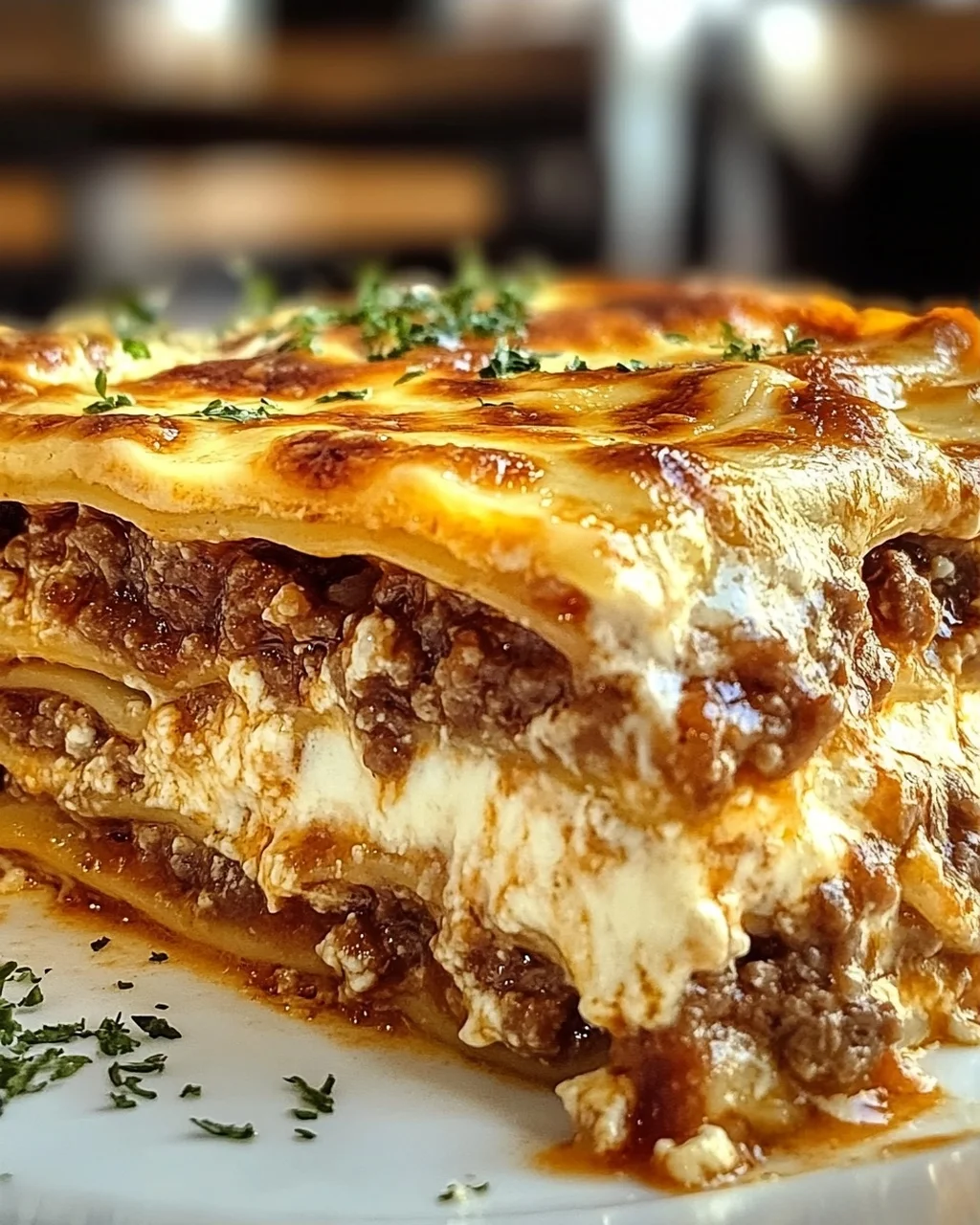 Millionen-Dollar-cremige Rinderlasagne für Feinschmecker
