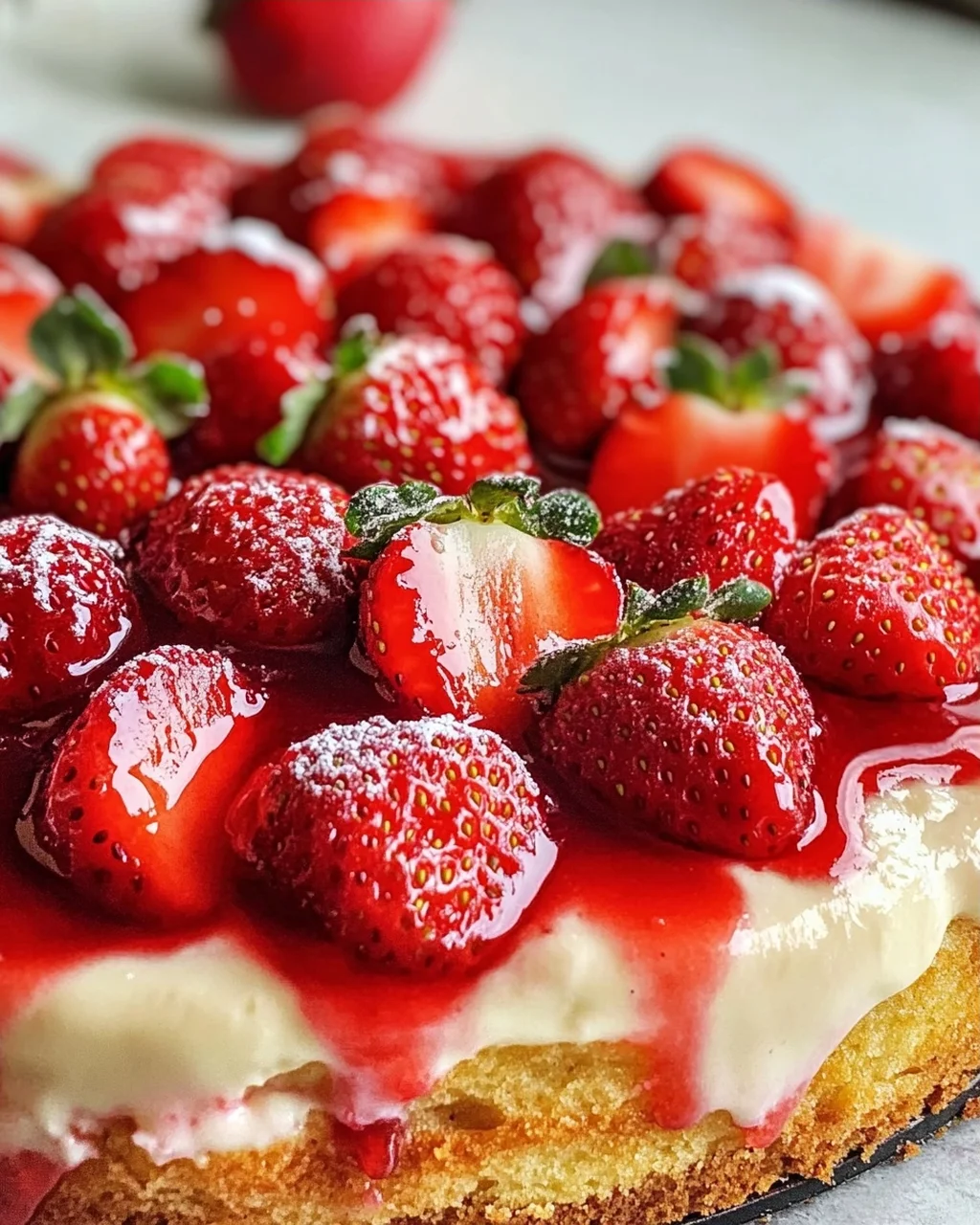 Omas Erdbeerkuchen mit Pudding