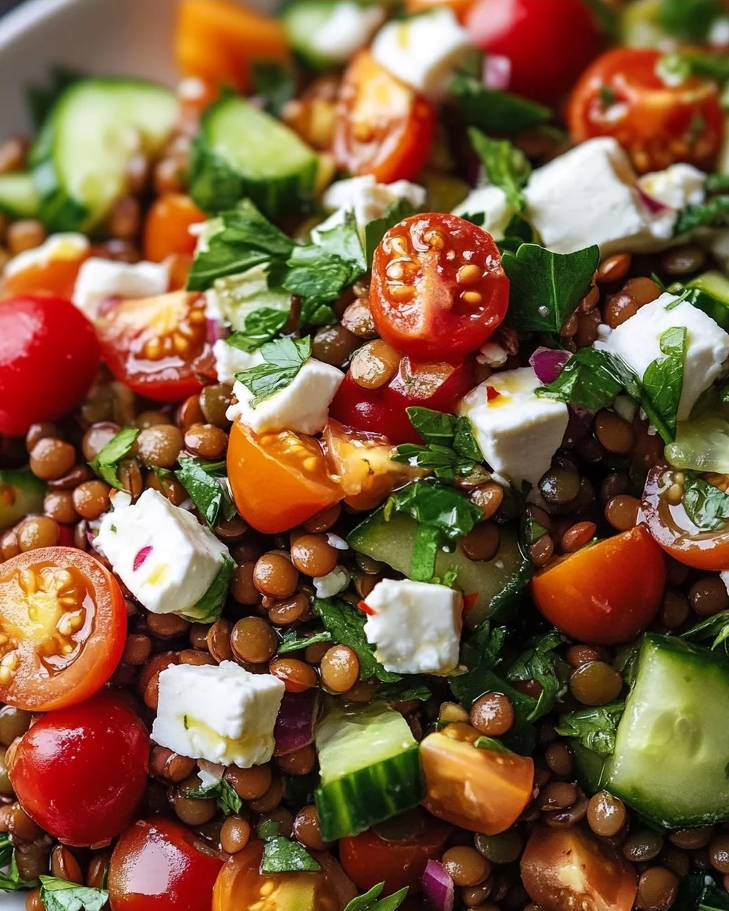 Orientalischer Linsensalat Feta: Frisch, würzig & einfach lecker