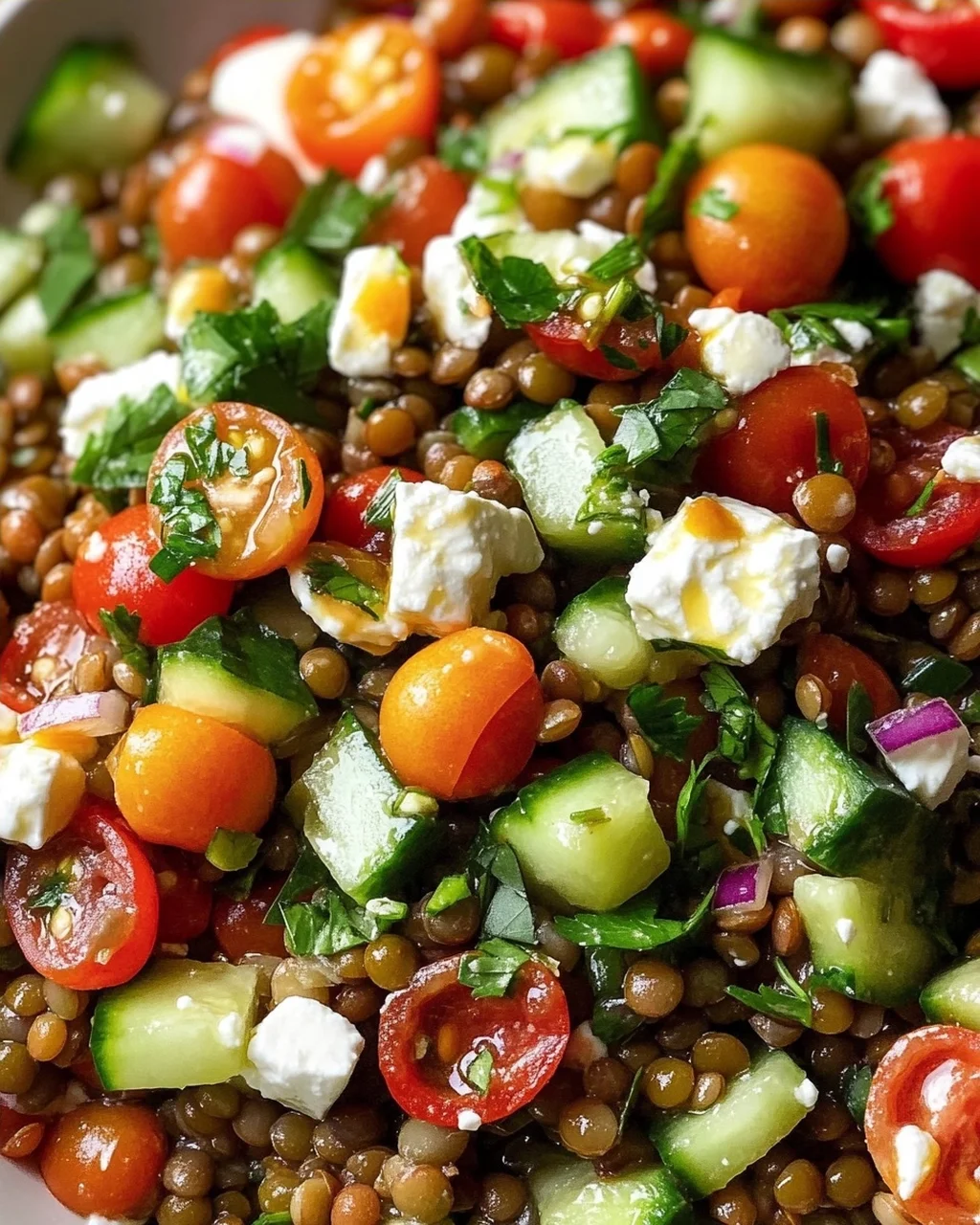 Orientalischer Linsensalat Feta: Frisch, würzig & einfach lecker