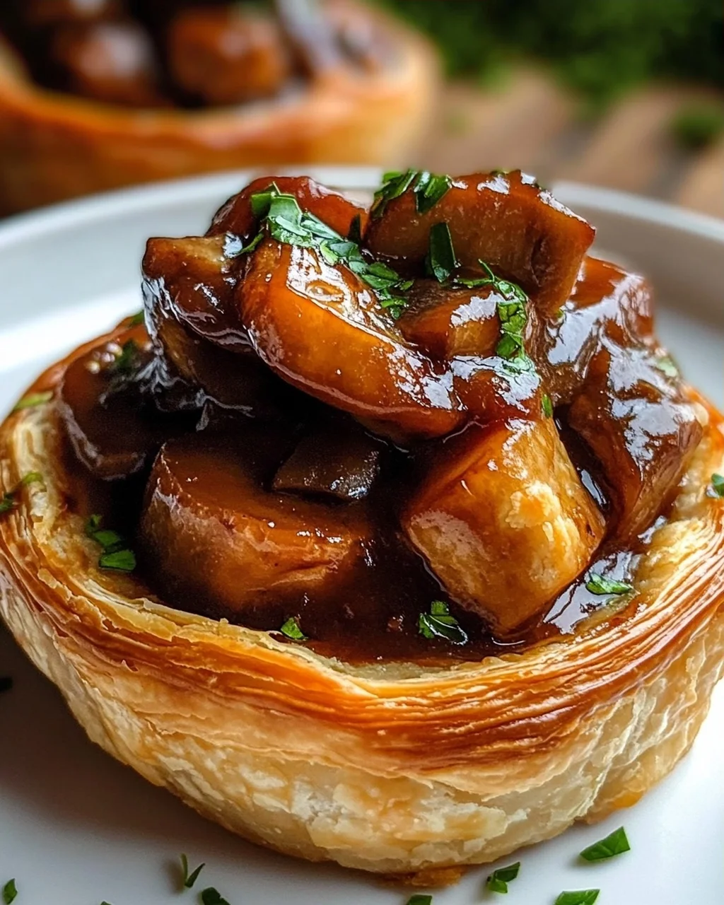 Pilzgulasch à la Bourguignonne