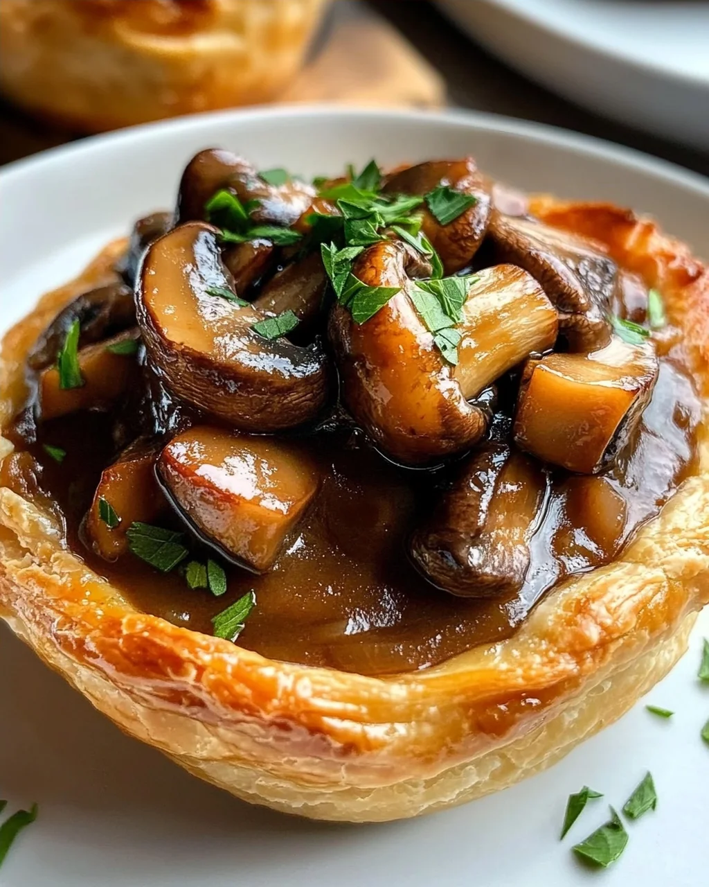 Pilzgulasch à la Bourguignonne