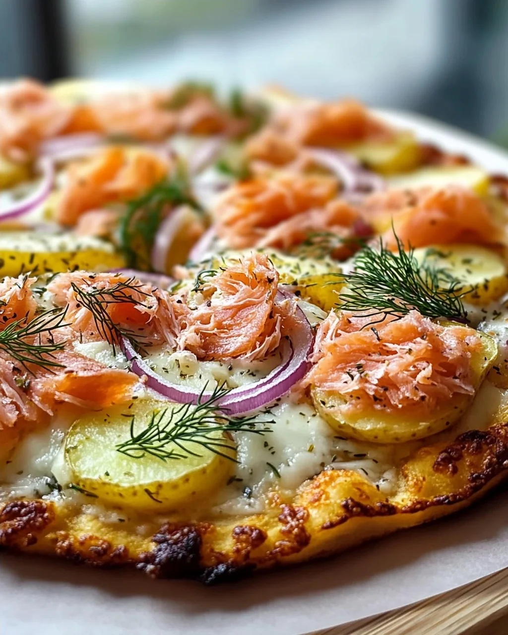 Rauchlachs Kartoffelpizza: Schnell, Cremig & Unwiderstehlich!