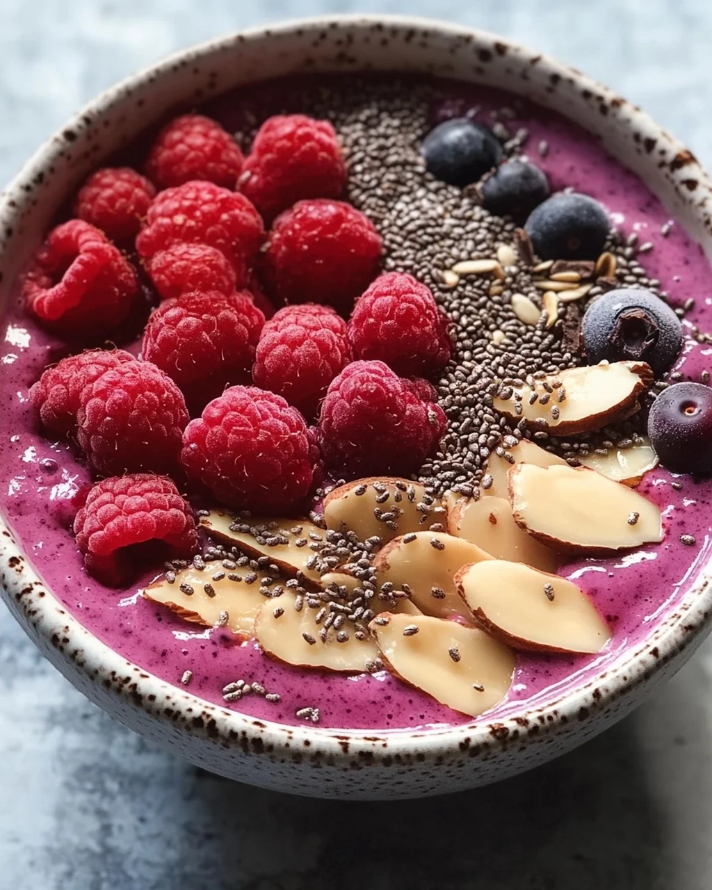 Smoothie Bowl mit Beeren (kalorienarm)