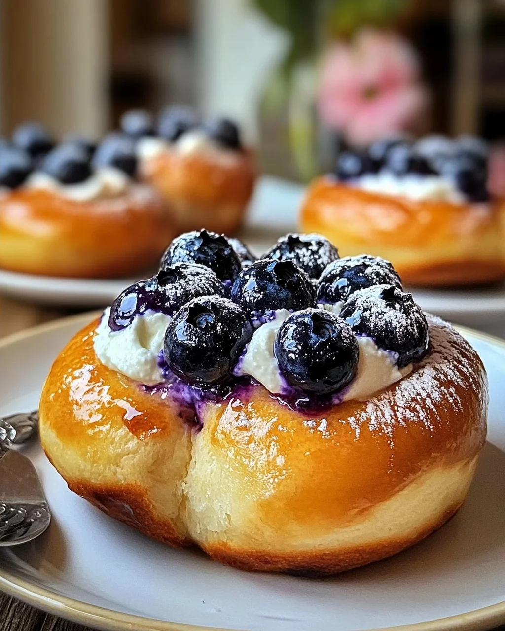 Wilde Blaubeer Ricotta Süße Brötchen zum Verlieben